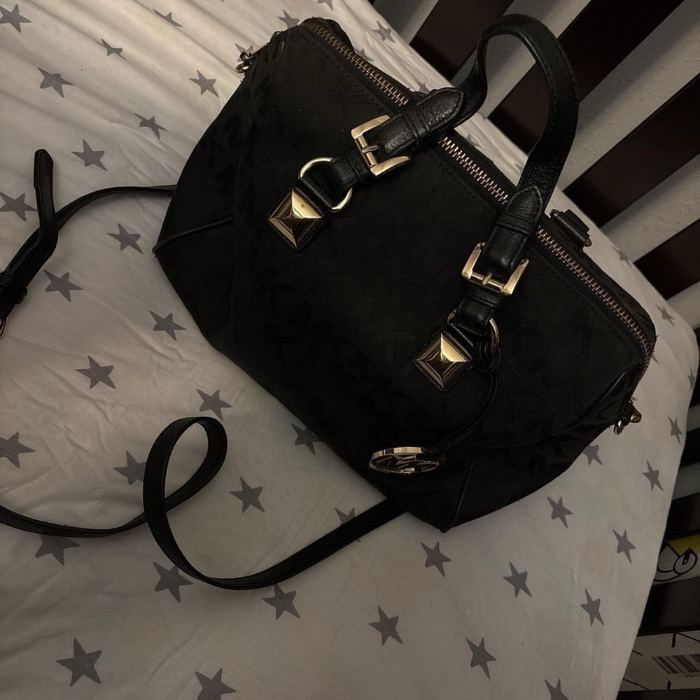 Michael Kors Black Satchel Purse crossbody black